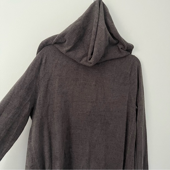 Barefoot Dreams Cozychic Ultra Lite Hooded Cardigan Gray Large - Picture 6 of 10